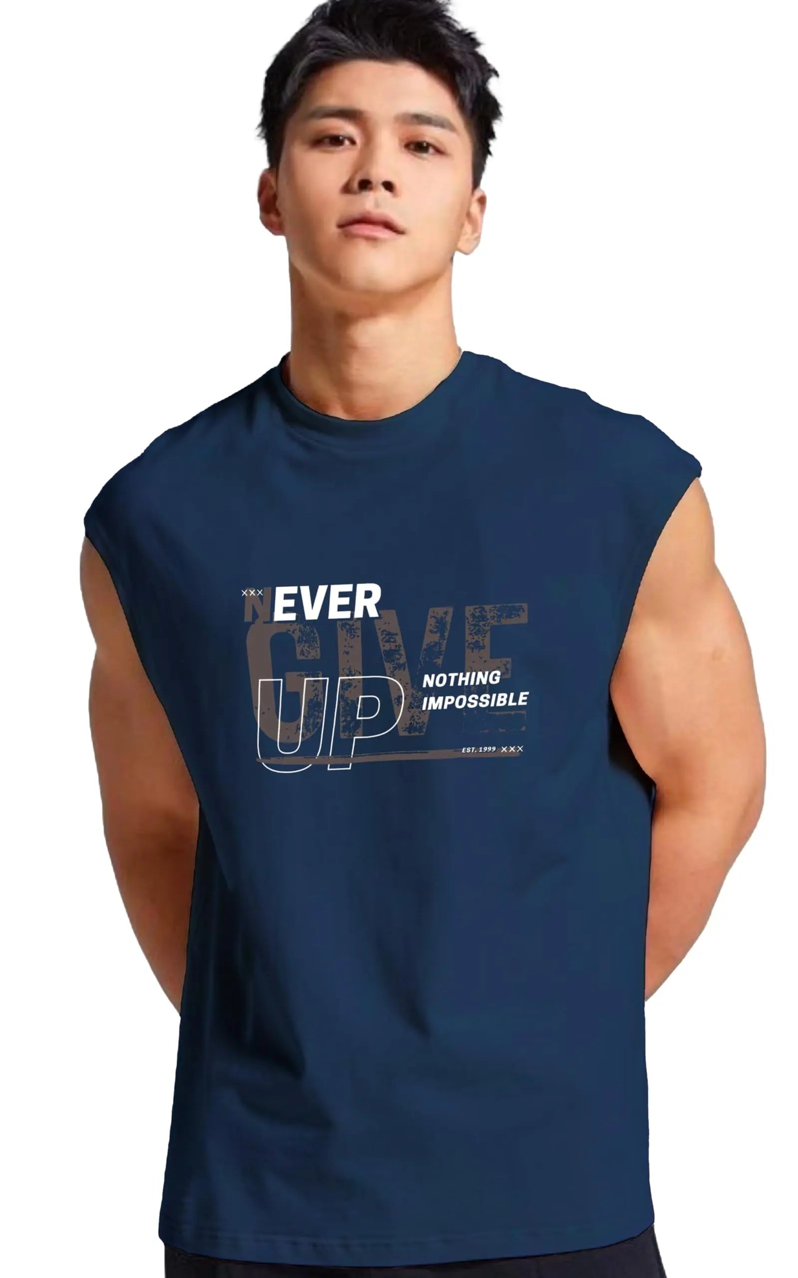 JUARI BE A GENTLEMAN Men's Sleeveless Tank Top – Premium Cotton Blend Muscle Fit Gym Vest | Casual Summer Workout Shirt | Breathable & Lightweight Fitness Wear for Bodybuilding, Running & Daily Use Solora