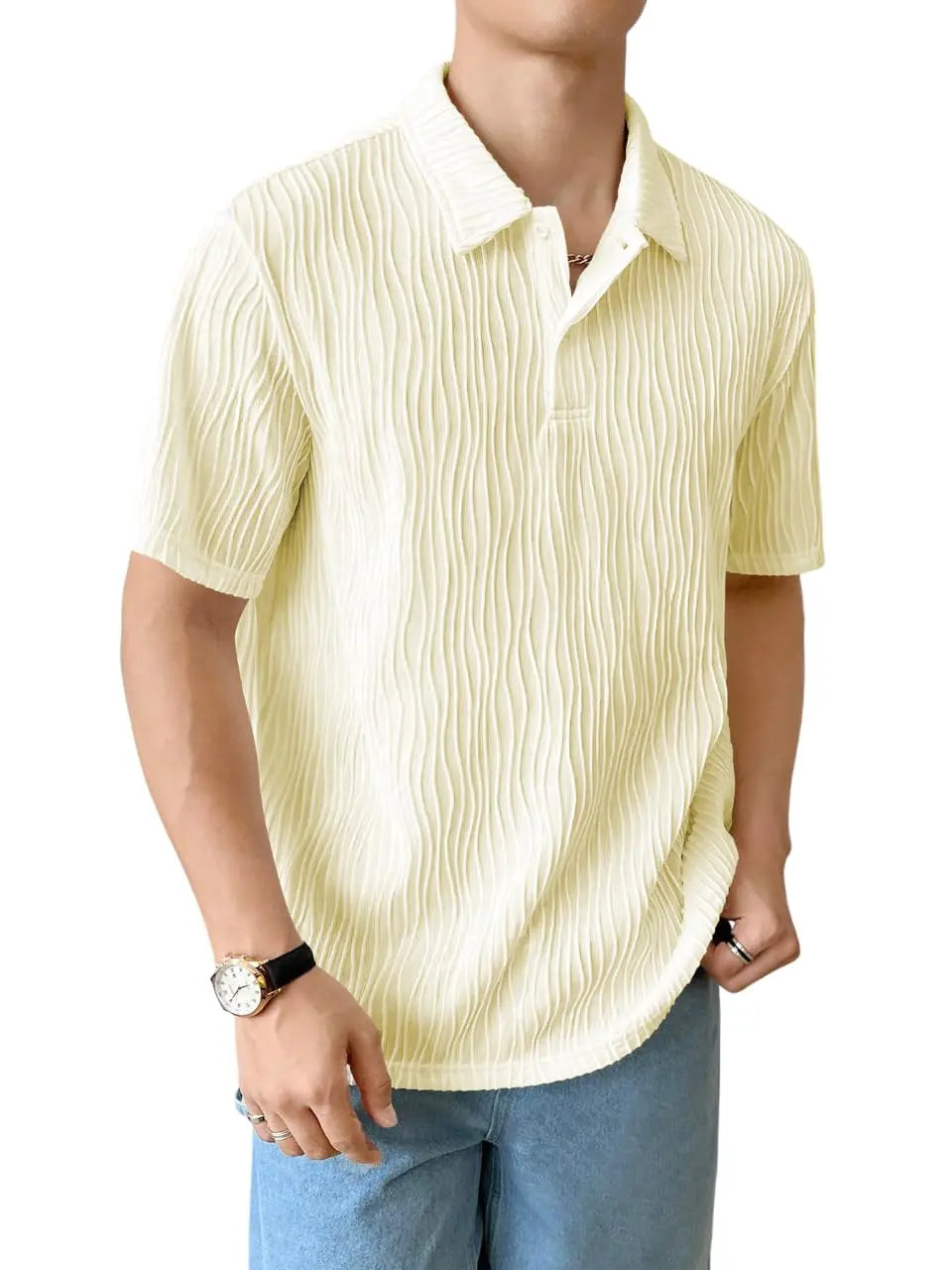 Leriya Fashion Cotton T-Shirt for Men – Soft Breathable Fabric | Regular Fit Half Sleeve Collar Tee for Summer Casual Wear (Available in Plus Size) Solora