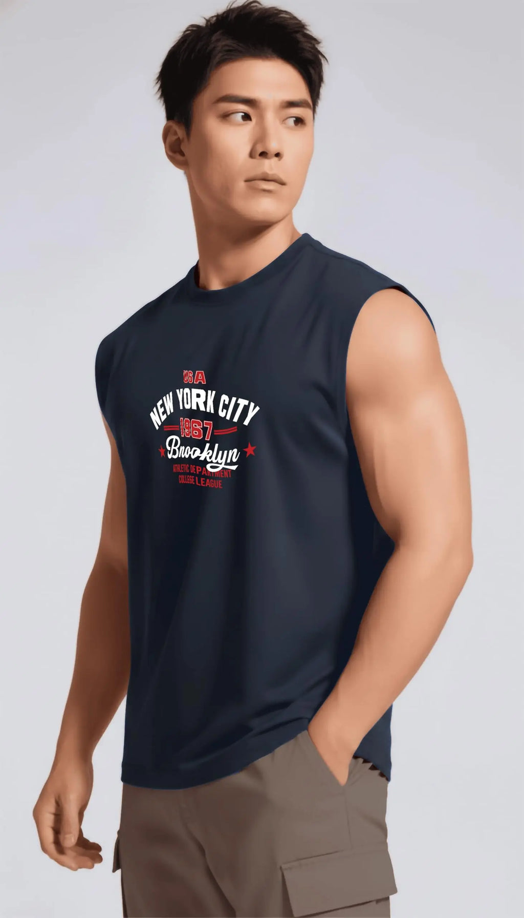 JUARI BE A GENTLEMAN Men's Sleeveless Tank Top – Premium Cotton Blend Muscle Fit Gym Vest | Casual Summer Workout Shirt | Breathable & Lightweight Fitness Wear for Bodybuilding, Running & Daily Use Solora