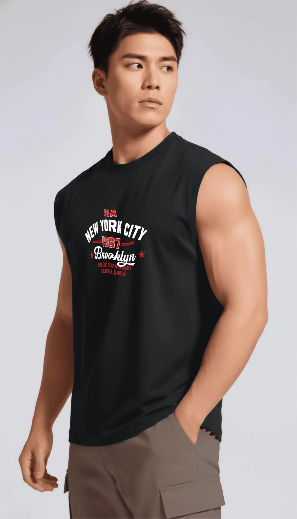 JUARI BE A GENTLEMAN Men's Sleeveless Tank Top – Premium Cotton Blend Muscle Fit Gym Vest | Casual Summer Workout Shirt | Breathable & Lightweight Fitness Wear for Bodybuilding, Running & Daily Use Solora