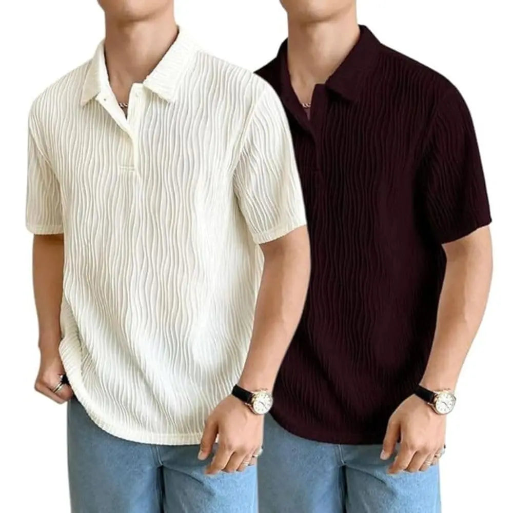 Leriya Fashion Cotton T-Shirt for Men – Soft Breathable Fabric | Regular Fit Half Sleeve Collar Tee for Summer Casual Wear (Available in Plus Size) Solora