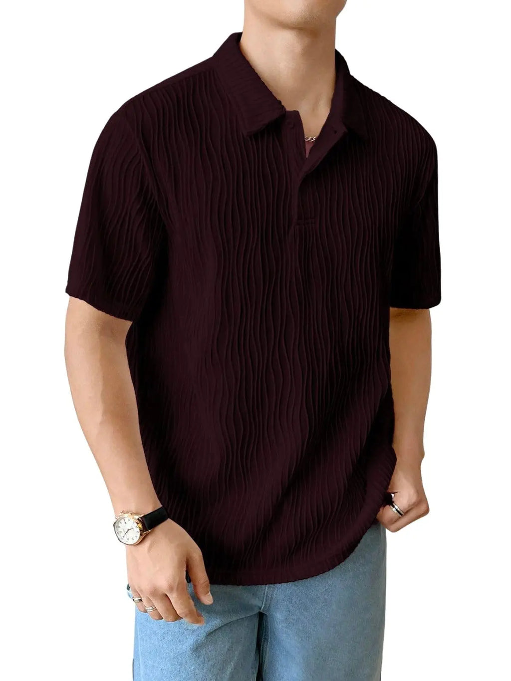 Leriya Fashion Cotton T-Shirt for Men – Soft Breathable Fabric | Regular Fit Half Sleeve Collar Tee for Summer Casual Wear (Available in Plus Size) Solora