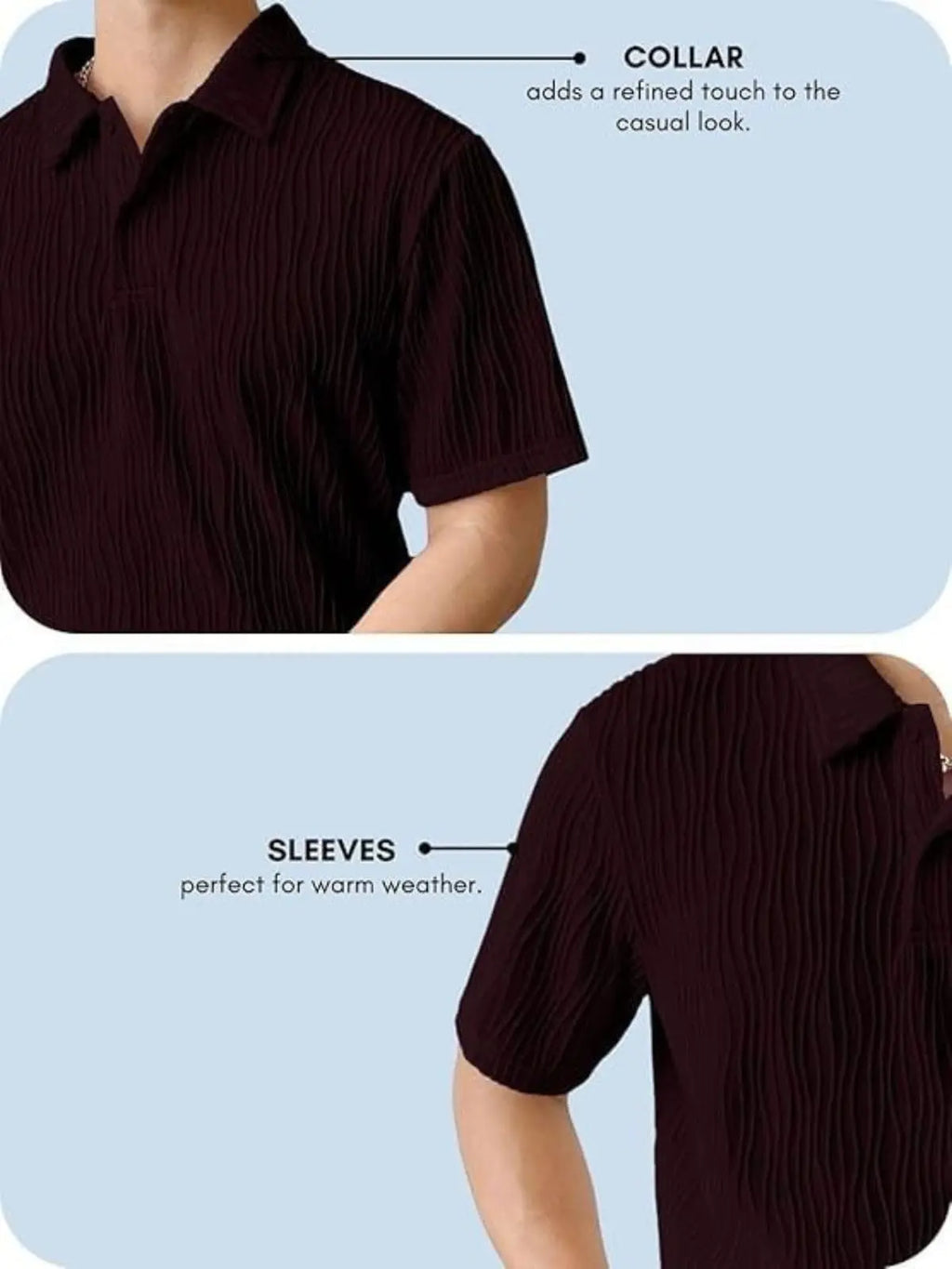 Leriya Fashion Cotton T-Shirt for Men – Soft Breathable Fabric | Regular Fit Half Sleeve Collar Tee for Summer Casual Wear (Available in Plus Size) Solora