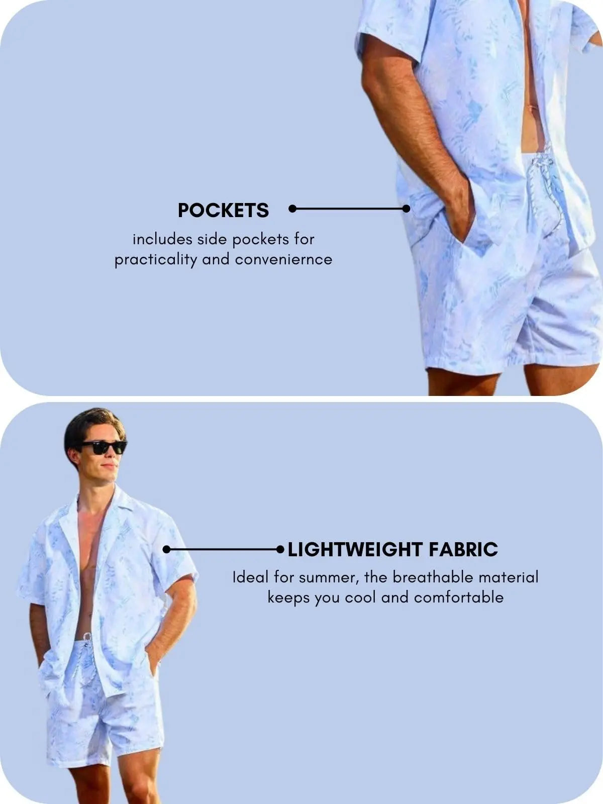 GRECIILOOKS Men's Rayon Co-ord Set|T-Shirt & Shorts Nightwear Set | Summer Loungewear, Beachwear & Night Suit for Daily Comfort Solora