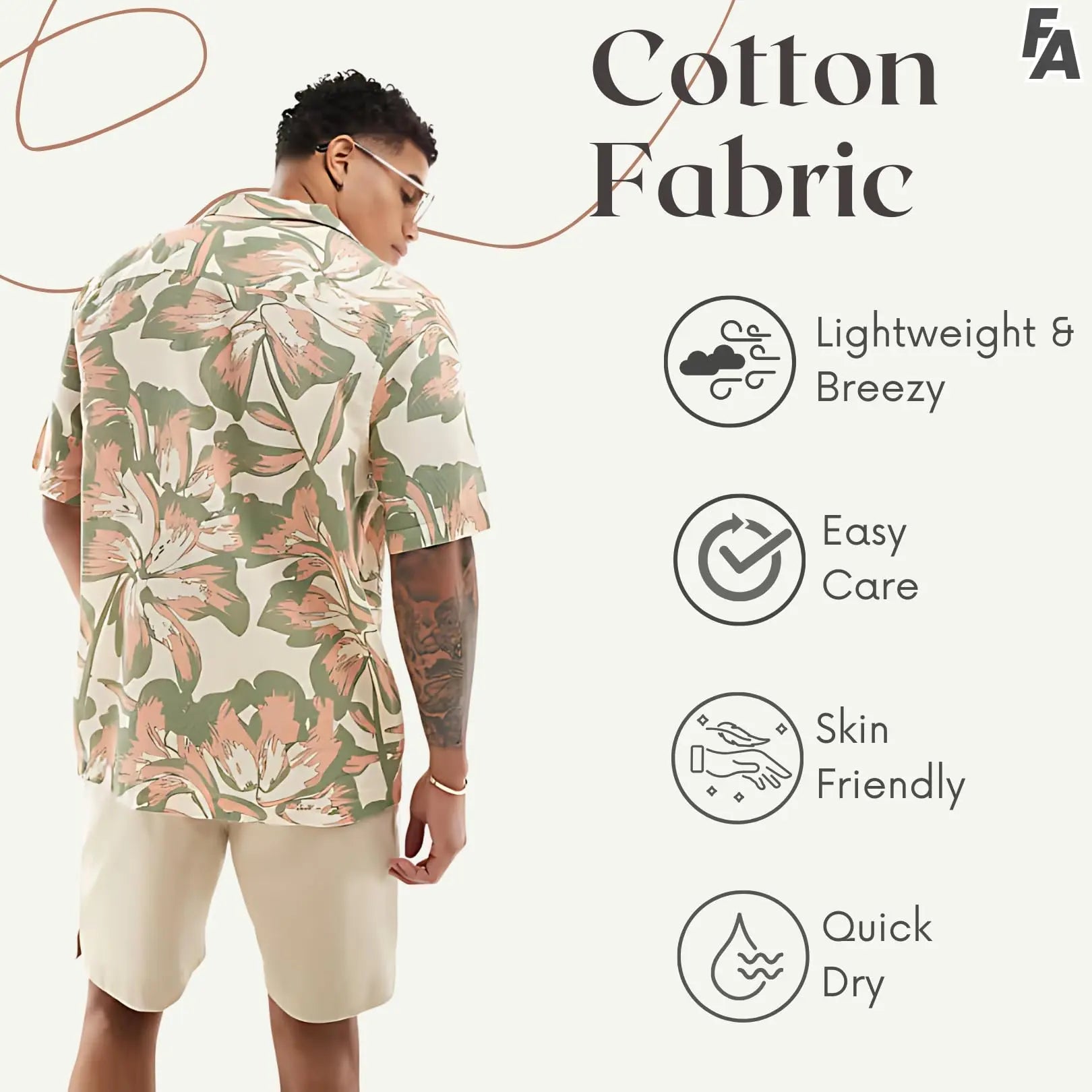 Rich Cotton Fabric Printed Shirt for Men | Summer Shirt for Men | Lightweight Textured Fabric | Spread Collar, Short Sleeves, Relaxed Fit | Perfect for Daily & Weekend Wear Solora