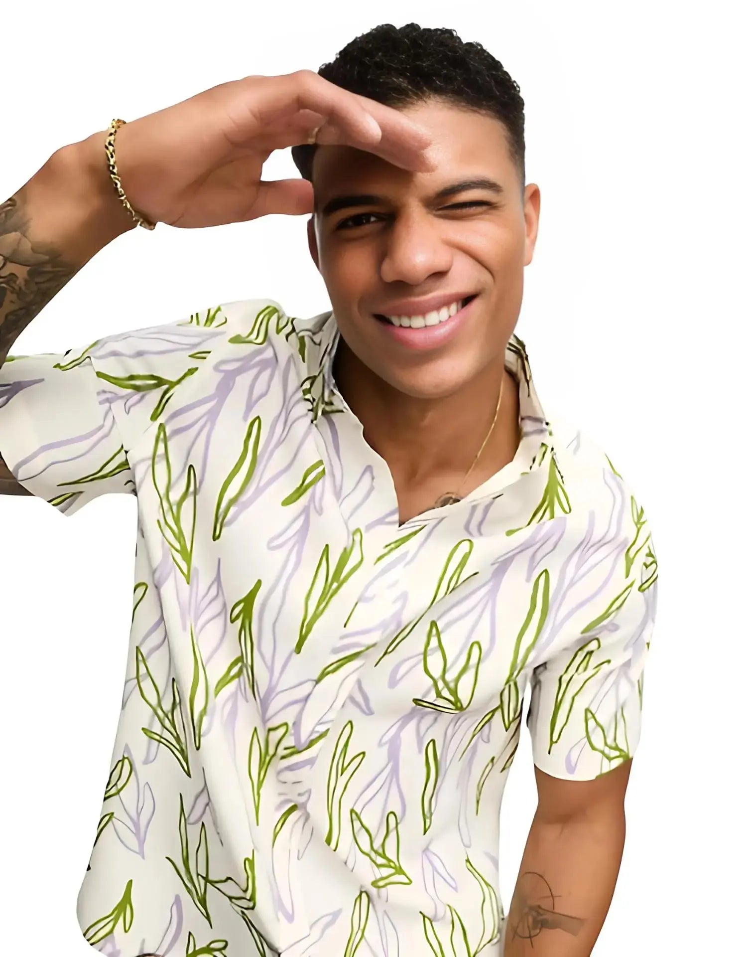Rich Cotton Fabric Printed Shirt for Men | Summer Shirt for Men | Lightweight Textured Fabric | Spread Collar, Short Sleeves, Relaxed Fit | Perfect for Daily & Weekend Wear Solora