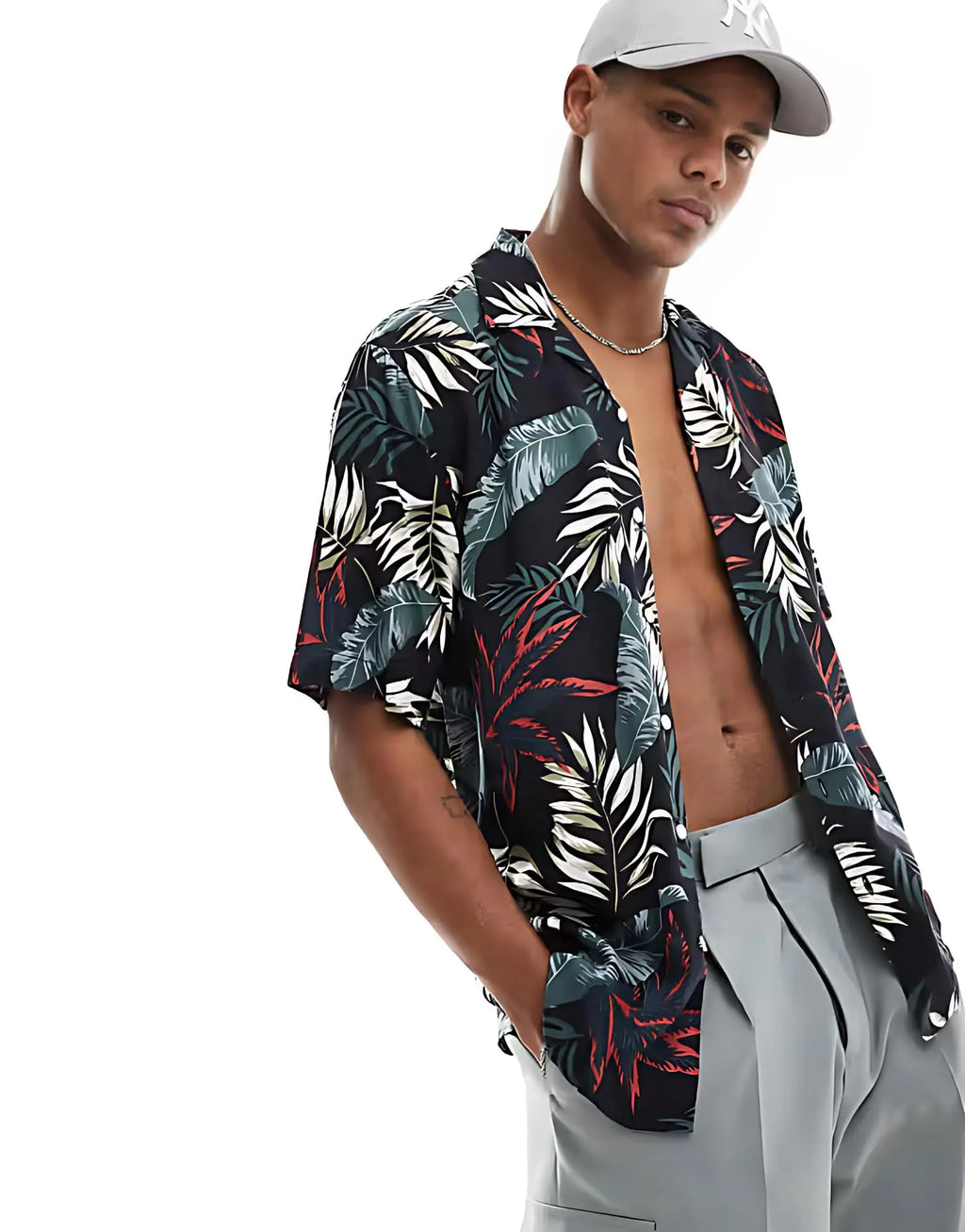 Rich Cotton Fabric Printed Shirt for Men | Summer Shirt for Men | Lightweight Textured Fabric | Spread Collar, Short Sleeves, Relaxed Fit | Perfect for Daily & Weekend Wear Solora