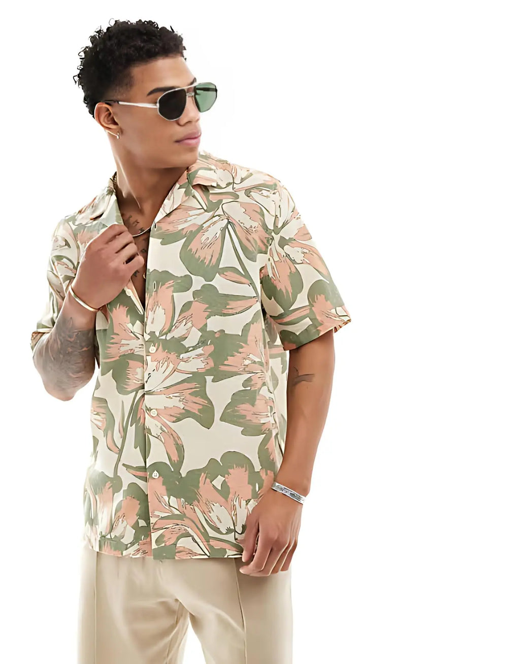 Rich Cotton Fabric Printed Shirt for Men | Summer Shirt for Men | Lightweight Textured Fabric | Spread Collar, Short Sleeves, Relaxed Fit | Perfect for Daily & Weekend Wear Solora