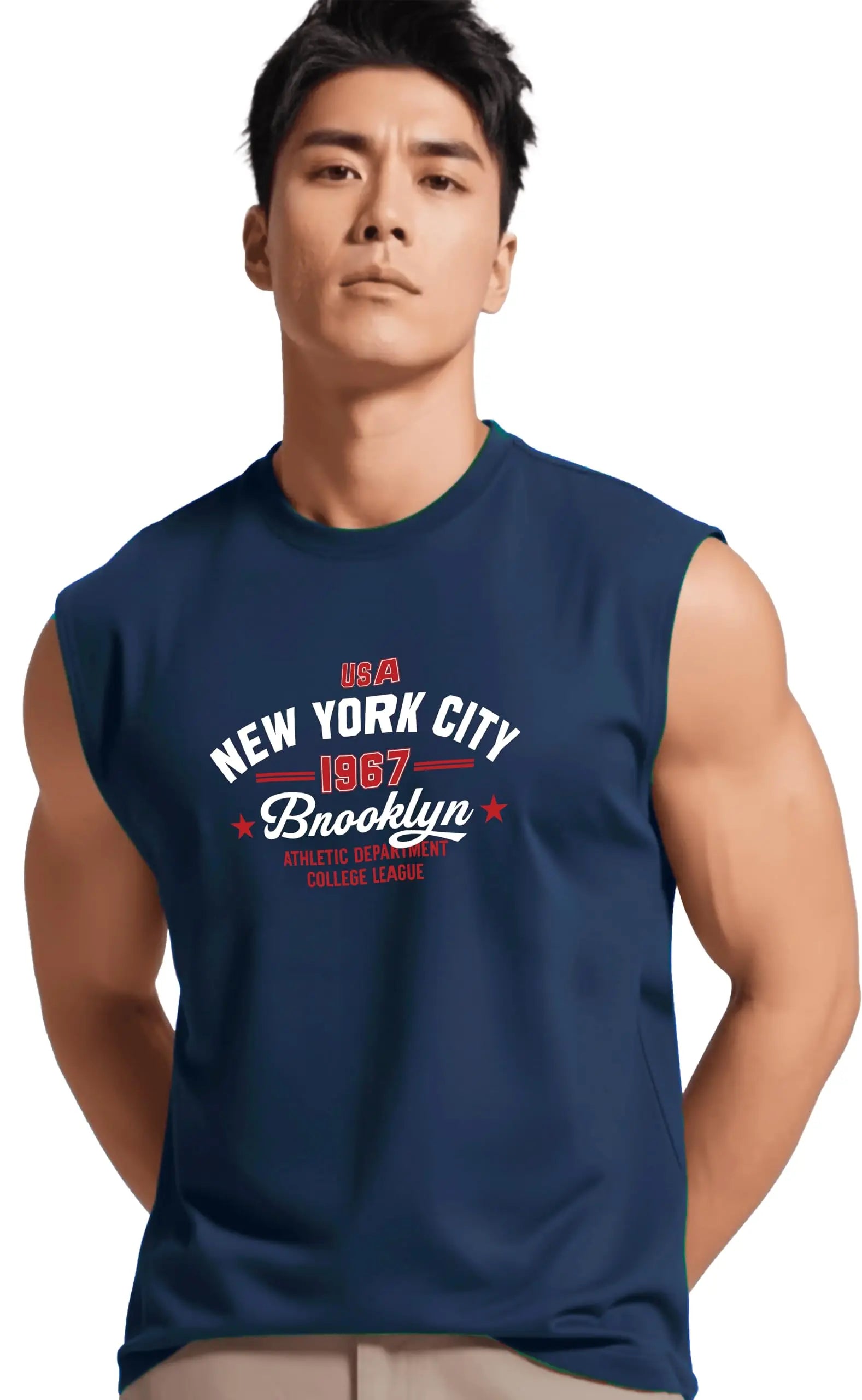 JUARI BE A GENTLEMAN Men's Sleeveless Tank Top – Premium Cotton Blend Muscle Fit Gym Vest | Casual Summer Workout Shirt | Breathable & Lightweight Fitness Wear for Bodybuilding, Running & Daily Use Solora