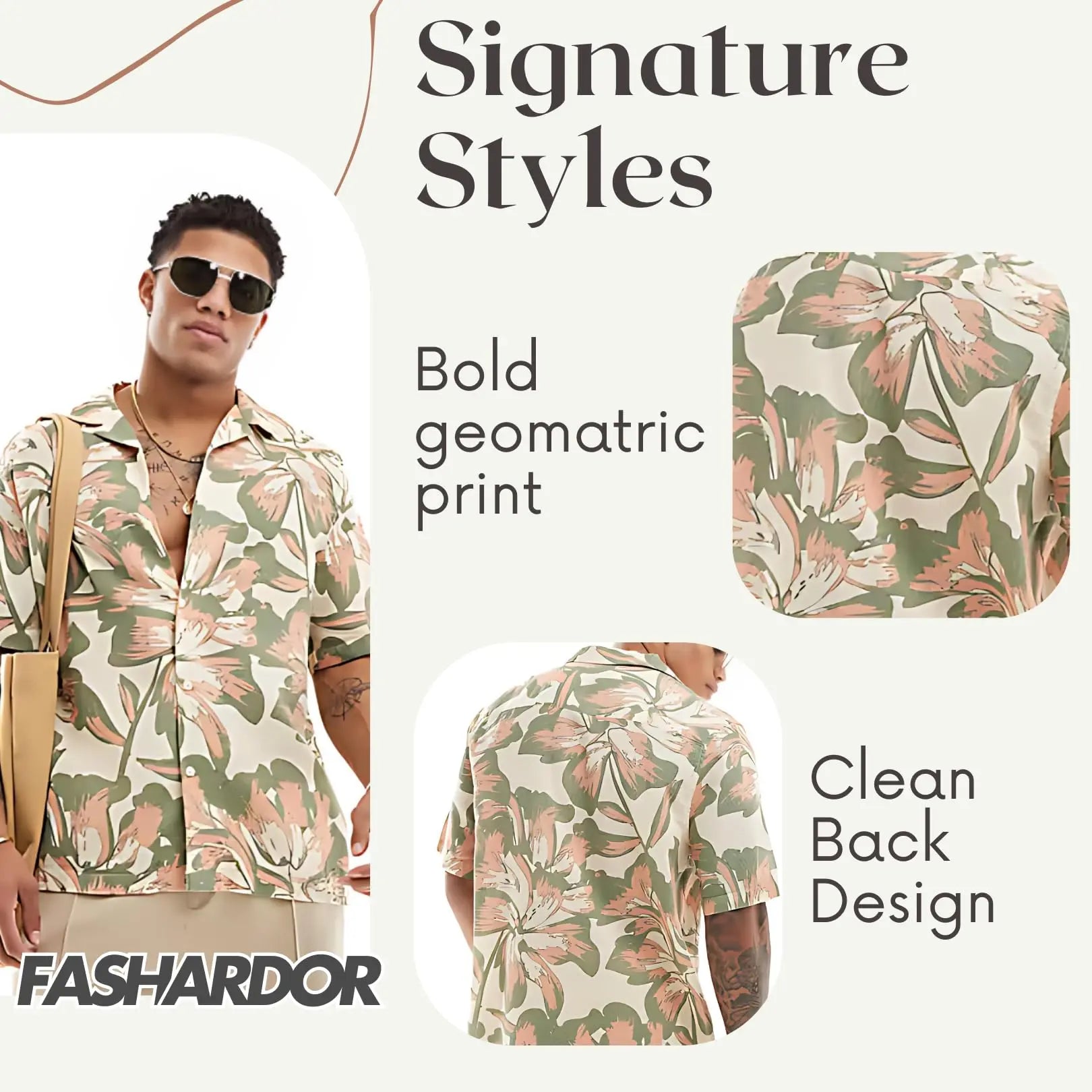 Rich Cotton Fabric Printed Shirt for Men | Summer Shirt for Men | Lightweight Textured Fabric | Spread Collar, Short Sleeves, Relaxed Fit | Perfect for Daily & Weekend Wear Solora