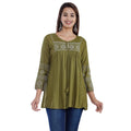Women Embroiderd Rayon Top|Women Short Kurti|100% Rayon|Embroidery|Trendy Tops|Summer Outfit|Women Tops Sizes S,M,L,XL,2XL|Under Rs 500 Solora